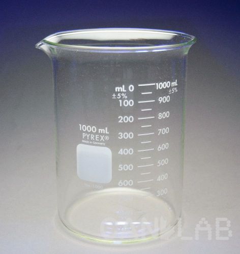 Pyrex 1000ml beaker, no.1000, - new - &#034;made in germany&#034;  [cl365-393] for sale