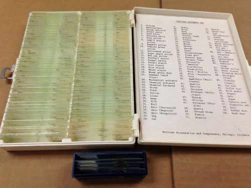 McCrone Microscope Particle Reference Set 100+ Slides