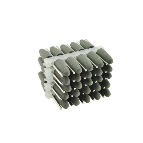 50pcs dental silicone rubber polishers diamond polishing burs 2.35mm gray for sale