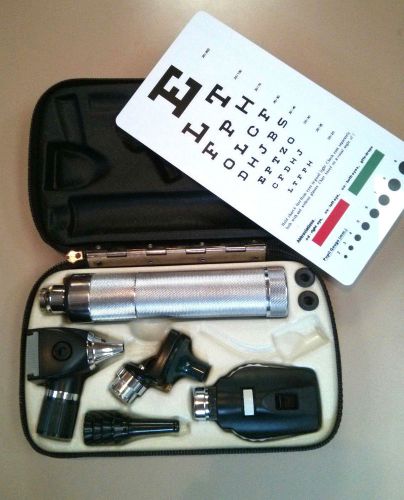Welch Allyn Diagnostic Set Otoscope Ophthalmoscope Nasal New Battery Eye Chart