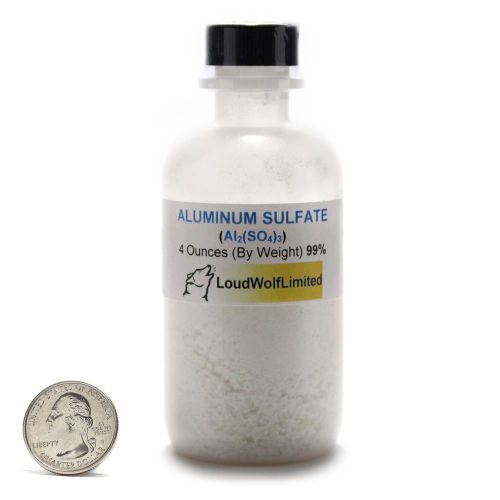 Aluminum sulfate / 10 mesh powder / 4 ounces / 99% pure / ships fast from usa for sale