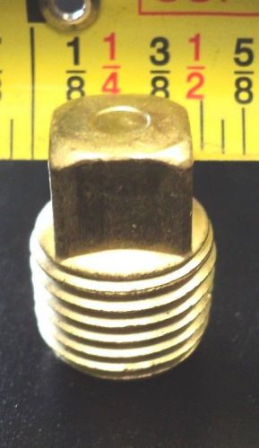 Pack of 100 new brass pipe square head plug fittings 1/2&#034; male npt free shipping for sale