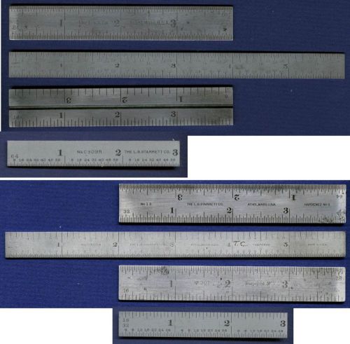 4 toolmaker&#039;s and machinist&#039;s starrett steel rules for sale