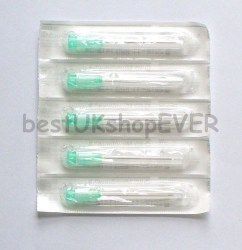 Pp needles x100 bd 0,8x40 (green) 21g 1,5  microlance hypodermic sterile medical for sale