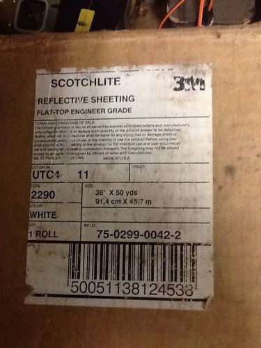 Scotchlite  Reflective Sheeting Flat top Engineer Grade 2290 White 36&#034;x 50