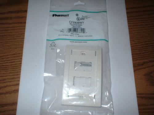 10PC PANDUIT CFPE4IWY  Mini-Com off white 1-gang  4-port MODULE FACEPLATE BOX#3S