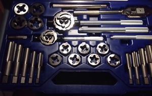 IRWIN 98146 64-PIECE TAP N DIE SET  BIG CASE ONLY 25 PIECES, SMALL BOXES MISSING