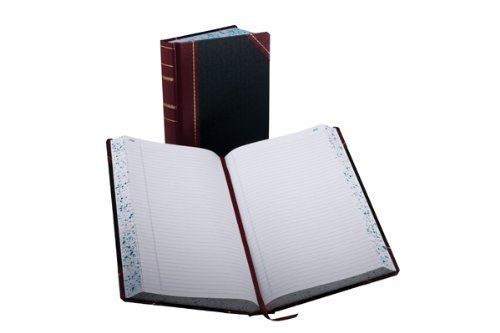 Boorum &amp; Pease 9-500-R Record/account book, black/red cover, record rule, 14-1/8