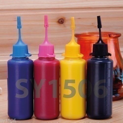 4 x 50ml bottle pigment ink for epson refillable cartridges 125 133 138 132 127 for sale