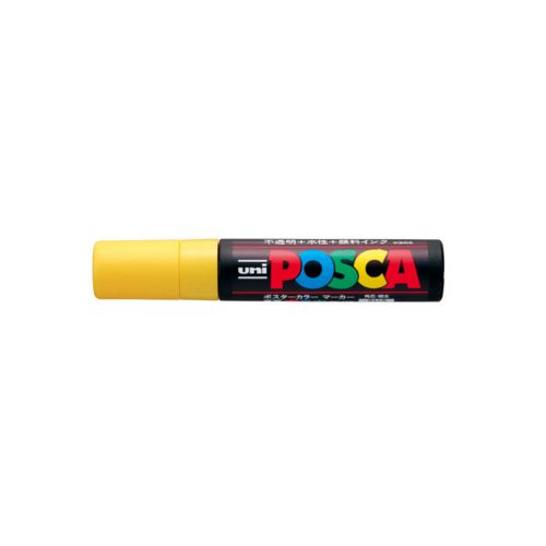 Uni posca paint marker yellow, pc-17k, line width 15 mm, thick line marker for sale