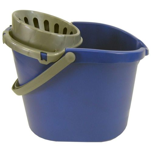15 qt. janitorial professional residential oval mop pail bucket tub w/ wringer for sale
