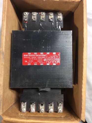 Acme control transformer ta-1-54539 - va 500 single phase - ta154539 - new - for sale