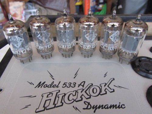 6 Telefunken 12AX7 Long Smooth Plate Tubes        tested good on Hickok 533A