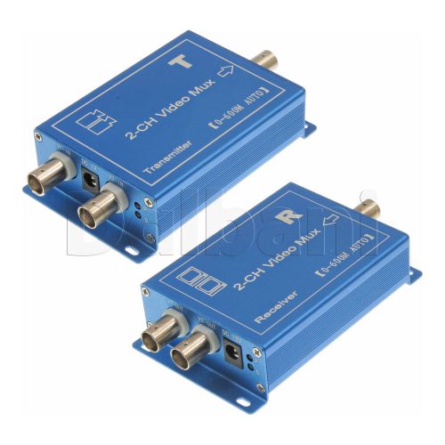38-69-0042 New 2CH Video Mux Transmitter and Receiver Blue 43