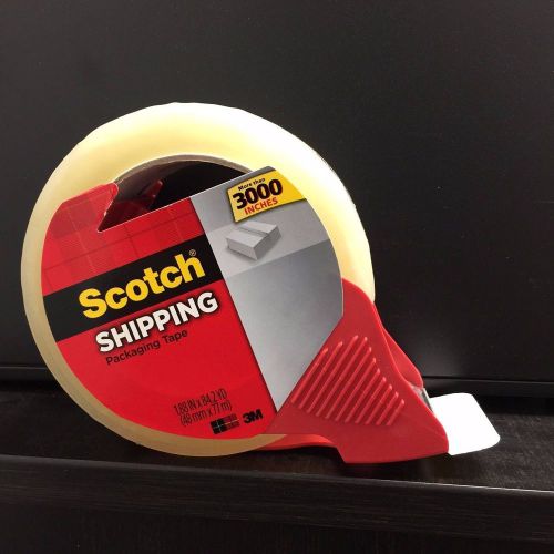 Scotch Shipping Packaging Tape with Dispenser 1.88&#034; x 84.2-Yards 3350-77-RD