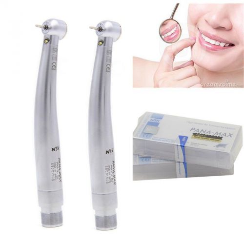 2pc nsk pana max dental e-generator led 3 way high speed handpiece 2h+test!! for sale