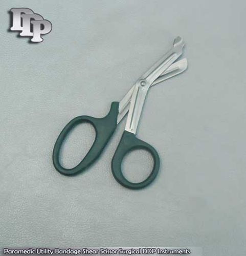 Paramedic Utility Bandage Shear Scissor5.5&#034;Dark Green Handle DDP Instruments