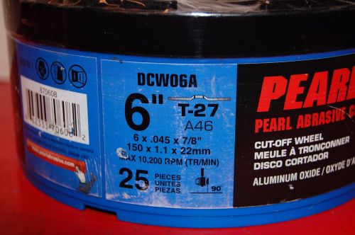 Pack of 25 pearl slimcut dcw06a 6” cut-off wheel for sale