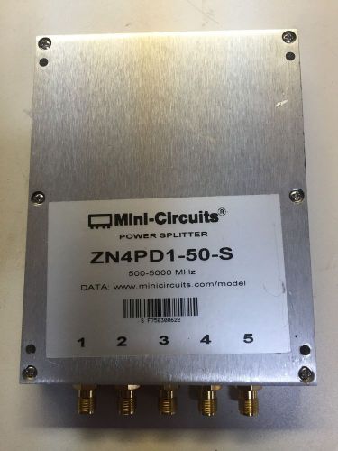 Mini-circuits zn4pd1-50-s power splitter 500-5000 mhz for sale