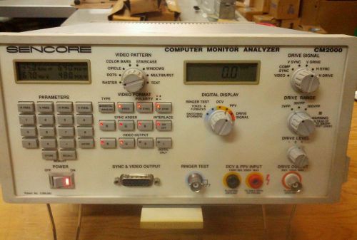 SENCORE COMPUTER MONITOR ANALYZER CM2000