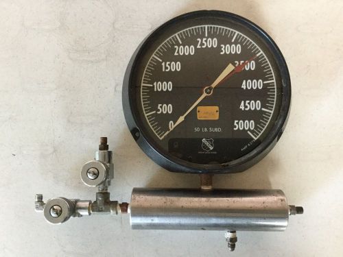 Vintage Ashcroft Gauge - Range: 0 to 5000 - P/N: AMP. 6379 &#034;AS IS&#034;