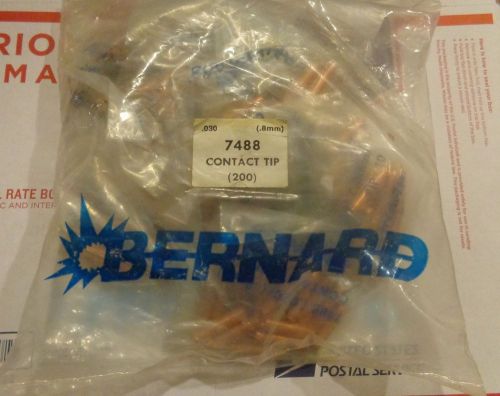 200 Bernard 7488 .030 Contact Tip 20 Packages of 10 = 200 Total Tips!! FREE SHIP