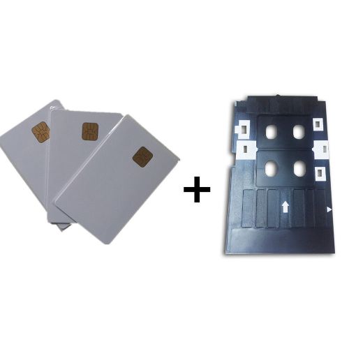 10 inkjet ic card with sle4428 chip + 1 pvc id card tray for epson l800 etc for sale