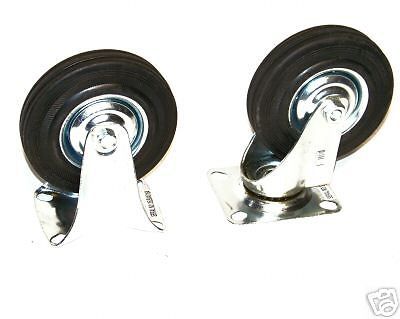 (4) new 6&#034; caster wheels  2 pcs swivel and 2 pcs fixed 4 pcs set for sale