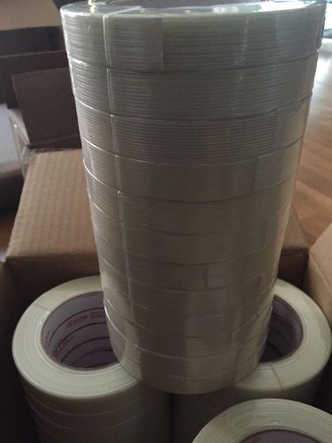 12 Rolls Of 18MM X 55MM Filament Tape Packing Strapping With 3 &#034; CORE NEW