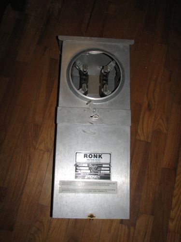 Ronk Meter-rite 100 A amp Meter base w/ Square D breaker