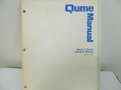 Qume Connection Sprint 5 Series Printer Operator Manual