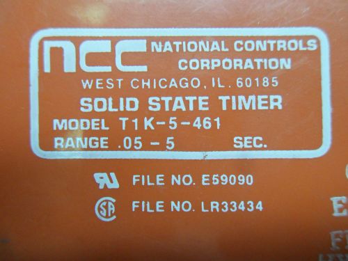 (h13) 1 used ncc t1k-5-461 solid state timer for sale