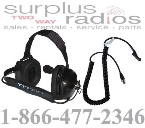 Titan dual muff high noise racing headset motorola radio xpr6350 xpr6550 xpr6300 for sale