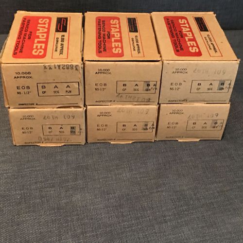6 Boxes of Genuine Senco Staples - N5 - 1/2&#034; ; 10,000 per Box