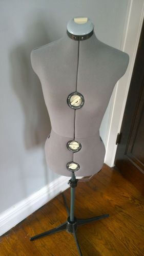 Singer dress form 150 grey, sized medium, 12 dial adjustable for sale