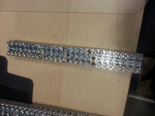 Aluminum Ground Bar AL9CU - Unknown Maker - 26 Terminal, 23 screws, 8&#034; Long