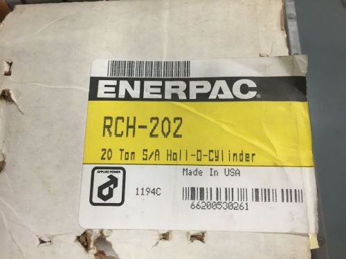 Enerpac rch-202 20 ton hollow ram hydraulic cylinder never used for sale