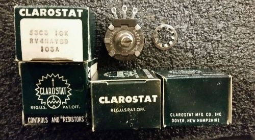 Potentiometer, Cnd Pl, Rest 10 Kilohms, Panel, Linear, Pwr-Rtg 2W, NOS / NEW