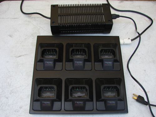 Motorola HTN9164A 6 Unit Charger 85W Power Supply + Cord