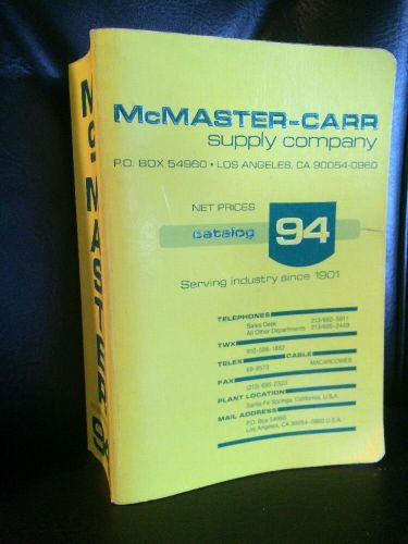 McMaster-Carr Supply Company Catalog Number 94 Los Angeles, CA 1988