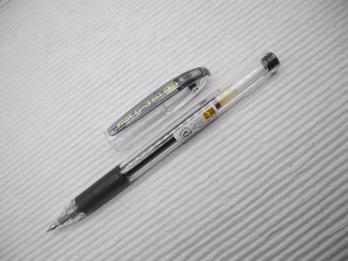 2 X PILOT G-3 0.38mm extra fine roller ball pen with Cap Black (Made in Japan)