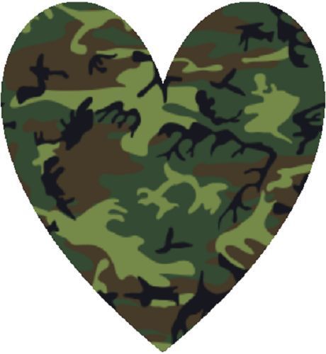 30 Custom Camo Heart Personalized Address Labels