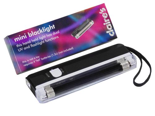 Portable Ultraviolet Black Light + Torch 4W Counterfeit  4 Free batteries Includ