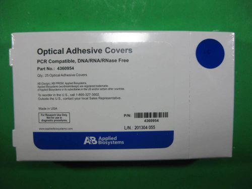 Applied Biosystems AB Optical Adhesive Cover 25/Pack -- 4360954 -- New