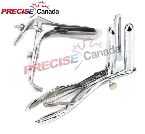 GRAVES VAGINAL SPECULUM (LARGE) + 3 PRONG MATHIEU ANAL SPECULUM GYNECOLOGY INS