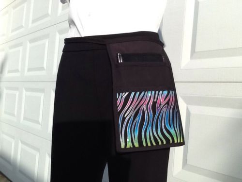 Black Rainbow Zebra Hip Apron Waitress Bar Server Restaurant