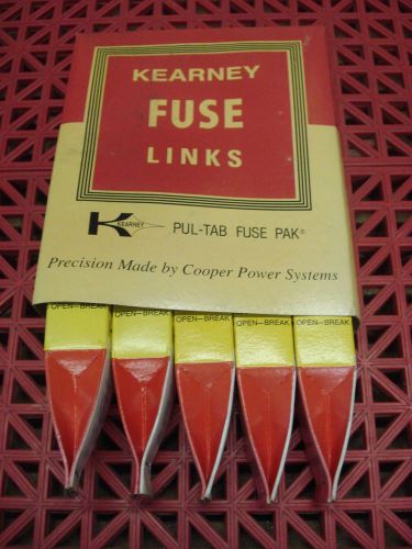 Lot of 5 kearney fitall fuse link ks 10a cat. 21010 cooper power systems  new for sale