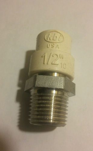 LOT OF 6 , Kbi/King Brothers Ind Adapter Ss Mpt X Cts 1/2 TMS-0500