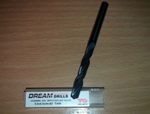 YG1, DREAM DRILLS 6mm, DH408060 5xD, with coolant holes pack(1PCS)