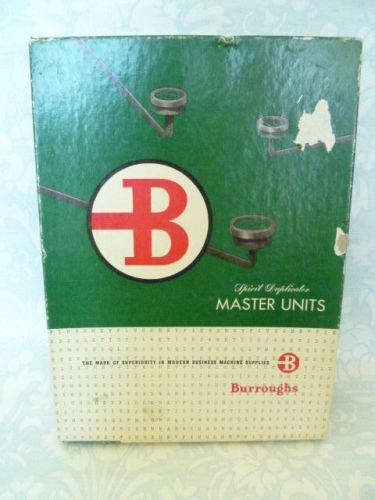 VINTAGE BURROUGHS MASTER UNITS SPIRIT DUPLICATOR &#034;DITTO&#034; MACHINE PAPER PURPLE